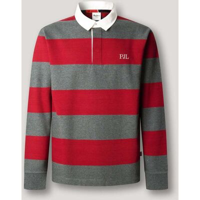 Pepe Jeans - Polo de hombre rugby rayas manga larga. Rojo S Pepe Jeans - Polo de hombre rugby rayas manga larga. Rojo S