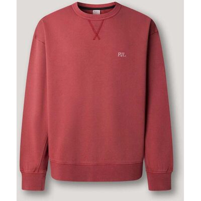 Pepe Jeans - Sudadera de hombre cuello redondo fit relaxed. Rojo L Pepe Jeans - Sudadera de hombre cuello redondo fit relaxed. Rojo L