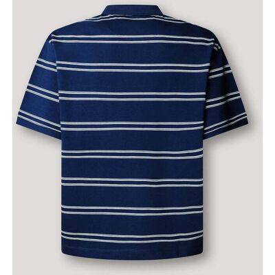 Pepe Jeans - Polo de hombre rayas fit wide. Azul XXL Pepe Jeans - Polo de hombre rayas fit wide. Azul XXL