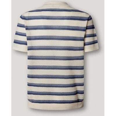 Pepe Jeans - Polo de hombre de punto con rayas. Azul XXL Pepe Jeans - Polo de hombre de punto con rayas. Azul XXL