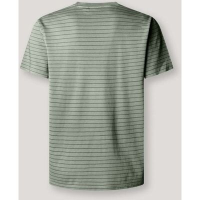 Pepe Jeans - Camiseta de rayas de hombre fit regular. Verde XL Pepe Jeans - Camiseta de rayas de hombre fit regular. Verde XL