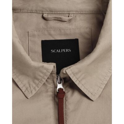 Scalpers - Cazadora bomber de hombre regular fit con cremallera. Natural S Scalpers - Cazadora bomber de hombre regular fit con cremallera. Natural S