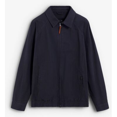 Scalpers - Cazadora bomber de hombre regular fit con cremallera. Azul marino XL Scalpers - Cazadora bomber de hombre regular fit con cremallera. Azul marino XL