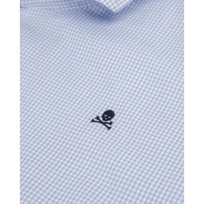 Scalpers - Camisa de hombre regular de rayas. Azul L Scalpers - Camisa de hombre regular de rayas. Azul L