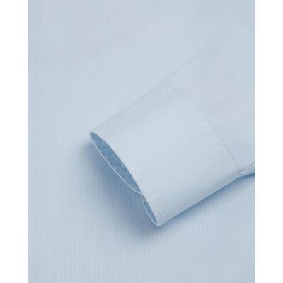 Scalpers - Camisa de hombre regular de rayas. Azul claro XXL Scalpers - Camisa de hombre regular de rayas. Azul claro XXL