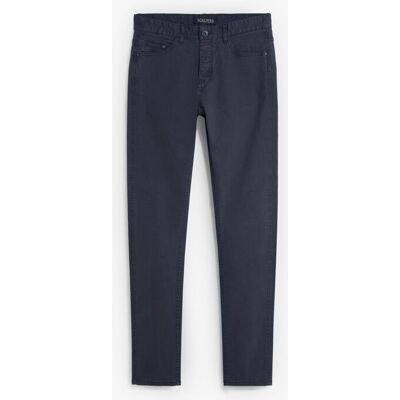 Scalpers - Pantalón chino de hombre regular fit con cinco bolsillos. Azul oscuro 50 Scalpers - Pantalón chino de hombre regular fit con cinco bolsillos. Azul oscuro 50