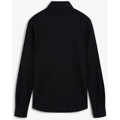 Scalpers - Camisa de vestir de hombre de algodón con bajo redondeado. Azul marino XS Scalpers - Camisa de vestir de hombre de algodón con bajo redondeado. Azul marino XS