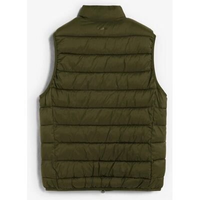 Scalpers - Chaleco de hombre acolchado de cuello alto y bolsillos laterales con cremallera. Kaki 3XL Scalpers - Chaleco de hombre acolchado de cuello alto y bolsillos laterales con cremallera. Kaki 3XL