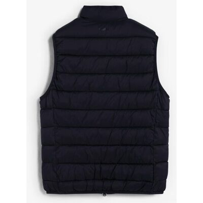 Scalpers - Chaleco de hombre acolchado de cuello alto y bolsillos laterales con cremallera. Azul marino 4XL Scalpers - Chaleco de hombre acolchado de cuello alto y bolsillos laterales con cremallera. Azul marino 4XL