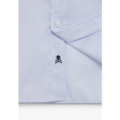 Scalpers - Camisa de hombre regular fit lisa. Azul L Scalpers - Camisa de hombre regular fit lisa. Azul L
