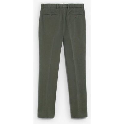 Scalpers - Pantalón chino de hombre liso con trabillas en la cintura. Verde militar 44 Scalpers - Pantalón chino de hombre liso con trabillas en la cintura. Verde militar 44