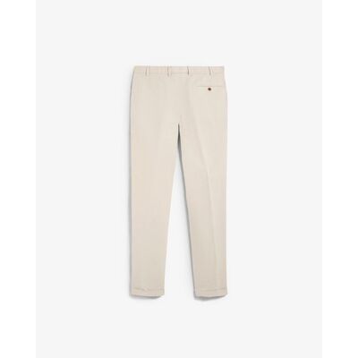 Scalpers - Pantalón de traje de hombre regular fit con trabillas. Crema 44 Scalpers - Pantalón de traje de hombre regular fit con trabillas. Crema 44