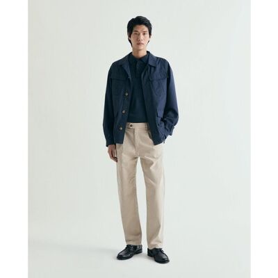 Scalpers - Pantalón chino de hombre liso con pinzas. Tostado 44 Scalpers - Pantalón chino de hombre liso con pinzas. Tostado 44