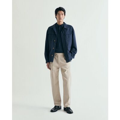 Scalpers - Pantalón chino de hombre liso con pinzas. Tostado 46 Scalpers - Pantalón chino de hombre liso con pinzas. Tostado 46