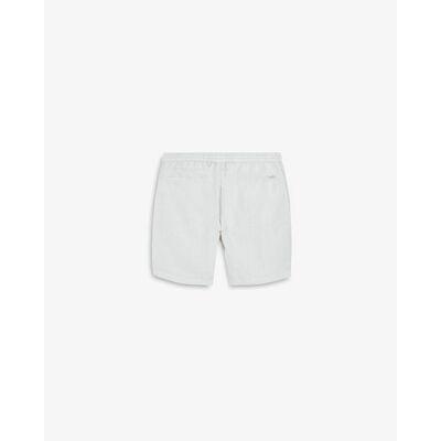 Scalpers - Bermuda de lino de hombre con cordón de ajuste y bolsillos traseros. Marfil 42 Scalpers - Bermuda de lino de hombre con cordón de ajuste y bolsillos traseros. Marfil 42