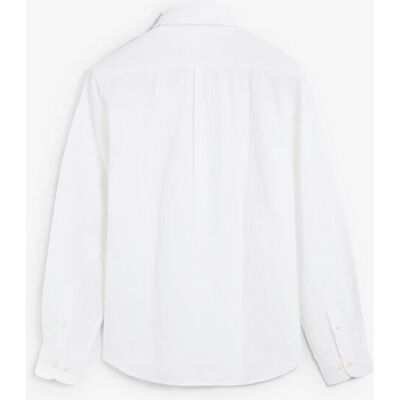 Scalpers - Camisa de hombre regular fit de manga larga lisa. Blanco XXL Scalpers - Camisa de hombre regular fit de manga larga lisa. Blanco XXL