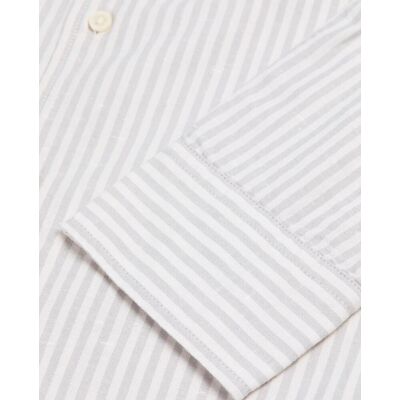 Scalpers - Camisa de hombre regular fit con rayas. Gris claro XXL Scalpers - Camisa de hombre regular fit con rayas. Gris claro XXL