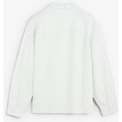 Scalpers - Camisa de hombre de manga larga con cuello polo. Blanco S Scalpers - Camisa de hombre de manga larga con cuello polo. Blanco S