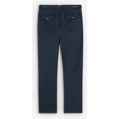 Scalpers - Pantalón chino de hombre cropped con pinzas. Azul marino 42 Scalpers - Pantalón chino de hombre cropped con pinzas. Azul marino 42