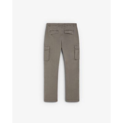 Scalpers - Pantalón cargo de hombre con cierre de botón y cremallera. Gris verdoso 56 Scalpers - Pantalón cargo de hombre con cierre de botón y cremallera. Gris verdoso 56