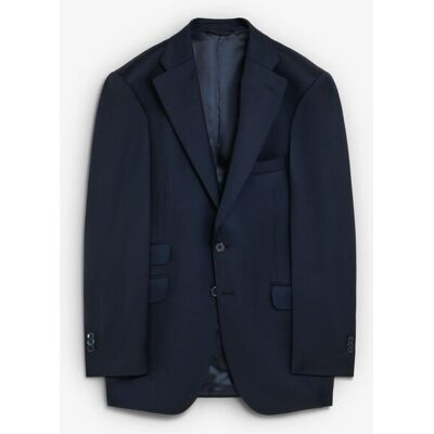 Scalpers - Chaqueta de traje de hombre de lana con cierre de botones. Azul marino 50 Scalpers - Chaqueta de traje de hombre de lana con cierre de botones. Azul marino 50