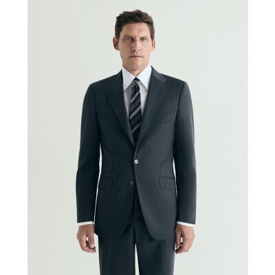 Scalpers - Americana de traje de hombre regular fit de lana lisa. Gris oscuro 56 Scalpers - Americana de traje de hombre regular fit de lana lisa. Gris oscuro 56