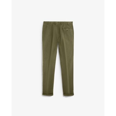 Scalpers - Pantalón de traje de hombre regular fit con trabillas. Kaki 48 Scalpers - Pantalón de traje de hombre regular fit con trabillas. Kaki 48
