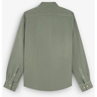 Scalpers - Camisa de lino de hombre regular fit con bolsillos en el pecho. Verde claro S Scalpers - Camisa de lino de hombre regular fit con bolsillos en el pecho. Verde claro S
