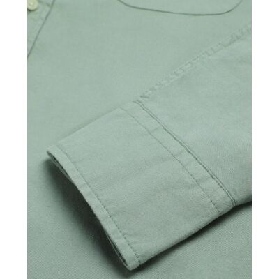 Scalpers - Camisa de hombre regular fit con bolsillo en el pecho. Verde claro S Scalpers - Camisa de hombre regular fit con bolsillo en el pecho. Verde claro S