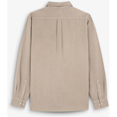 Scalpers - Camisa de hombre de manga larga con cuello polo. Beige S Scalpers - Camisa de hombre de manga larga con cuello polo. Beige S