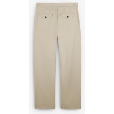 Scalpers - Pantalón chino de hombre con ajustadores laterales. Crema 42 Scalpers - Pantalón chino de hombre con ajustadores laterales. Crema 42