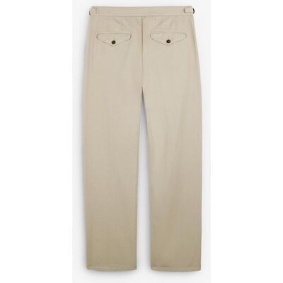 Scalpers - Pantalón chino de hombre con ajustadores laterales. Crema 44 Scalpers - Pantalón chino de hombre con ajustadores laterales. Crema 44