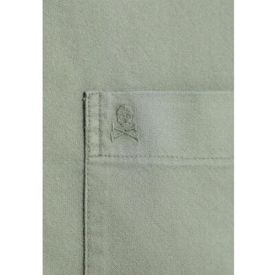 Scalpers - Camisa oxford de hombre lisa con bolsillo en el pecho. Kaki S Scalpers - Camisa oxford de hombre lisa con bolsillo en el pecho. Kaki S