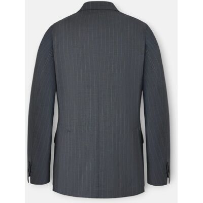 Silbon - Americana traje cruzado raya diplomatica gris de hombre. Gris 46 Silbon - Americana traje cruzado raya diplomatica gris de hombre. Gris 46