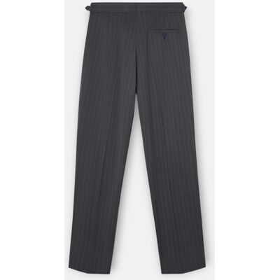 Silbon - Pantalon traje cruzado raya diplomatica gris de hombre. Gris 44 Silbon - Pantalon traje cruzado raya diplomatica gris de hombre. Gris 44