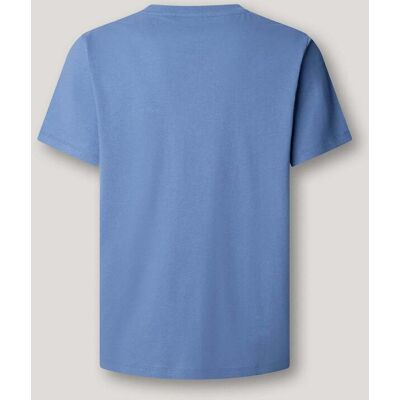 Pepe Jeans - Camiseta de hombre logo estampado fit regular. Azul M Pepe Jeans - Camiseta de hombre logo estampado fit regular. Azul M
