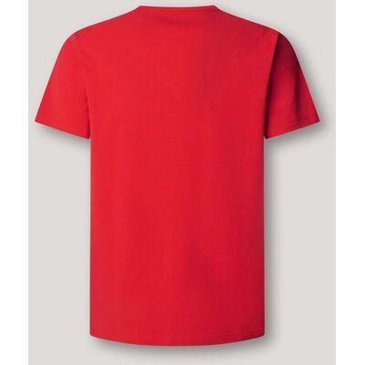 Pepe Jeans - Camiseta de hombre logo estampado fit slim. Rojo XXL Pepe Jeans - Camiseta de hombre logo estampado fit slim. Rojo XXL