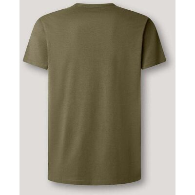 Pepe Jeans - Camiseta de hombre logo estampado fit slim. Verde XL Pepe Jeans - Camiseta de hombre logo estampado fit slim. Verde XL