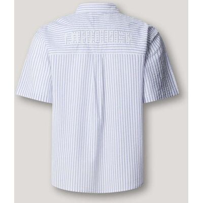 Pepe Jeans - Camisa de hombre seersucker rayas fit casual. Blanco L Pepe Jeans - Camisa de hombre seersucker rayas fit casual. Blanco L