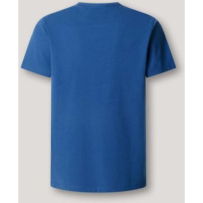 Pepe Jeans - Camiseta de hombre logo estampado fit slim. Azul oscuro XXL Pepe Jeans - Camiseta de hombre logo estampado fit slim. Azul oscuro XXL
