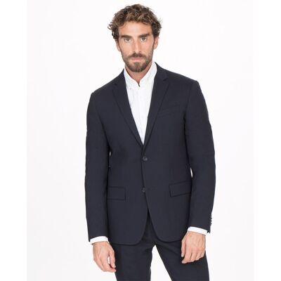 Calvin Klein - Chaqueta de traje de hombre regular liso azul. Azul marino 48 Calvin Klein - Chaqueta de traje de hombre regular liso azul. Azul marino 48