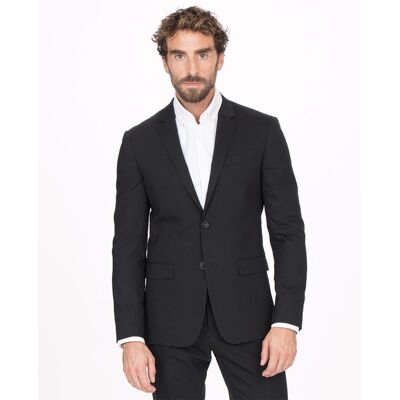 Calvin Klein - Chaqueta de traje de hombre slim liso negro. Negro 48 Calvin Klein - Chaqueta de traje de hombre slim liso negro. Negro 48