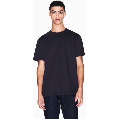 Armani - Camiseta de hombre manga corta en algodón mercerizado. Azul marino S Armani - Camiseta de hombre manga corta en algodón mercerizado. Azul marino S