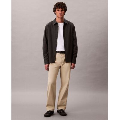 Calvin Klein - Pantalones Rectos Hombre 90S. Beige 44 - Largo 32 Calvin Klein - Pantalones Rectos Hombre 90S. Beige 44 - Largo 32
