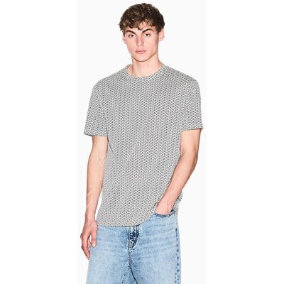 Armani - Camiseta de hombre de manga corta estampado all over logo. Beige L Armani - Camiseta de hombre de manga corta estampado all over logo. Beige L
