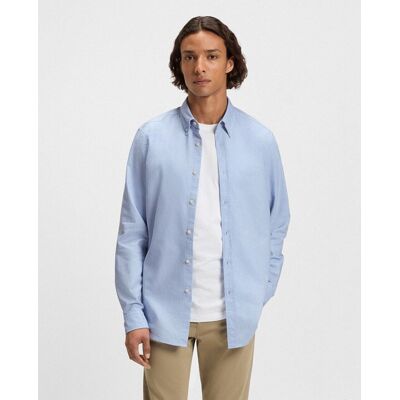 Boss - Camisa manga larga de hombre tallas grandes.. Azul 4XL Boss - Camisa manga larga de hombre tallas grandes.. Azul 4XL