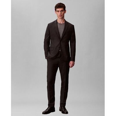Calvin Klein - Pantalón de traje Hombre micro puntos. Gris oscuro 48 Calvin Klein - Pantalón de traje Hombre micro puntos. Gris oscuro 48