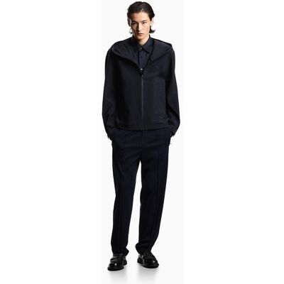 Emporio Armani - Pantalón chino de hombre regular fit con cintura elástica. Azul marino M Emporio Armani - Pantalón chino de hombre regular fit con cintura elástica. Azul marino M