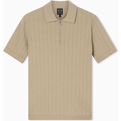 Armani - Polo de hombre manga corta en punto. Beige M Armani - Polo de hombre manga corta en punto. Beige M