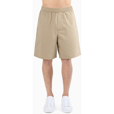 Armani - Bermuda de hombre con cintura elástica en algodón. Beige 30 Armani - Bermuda de hombre con cintura elástica en algodón. Beige 30